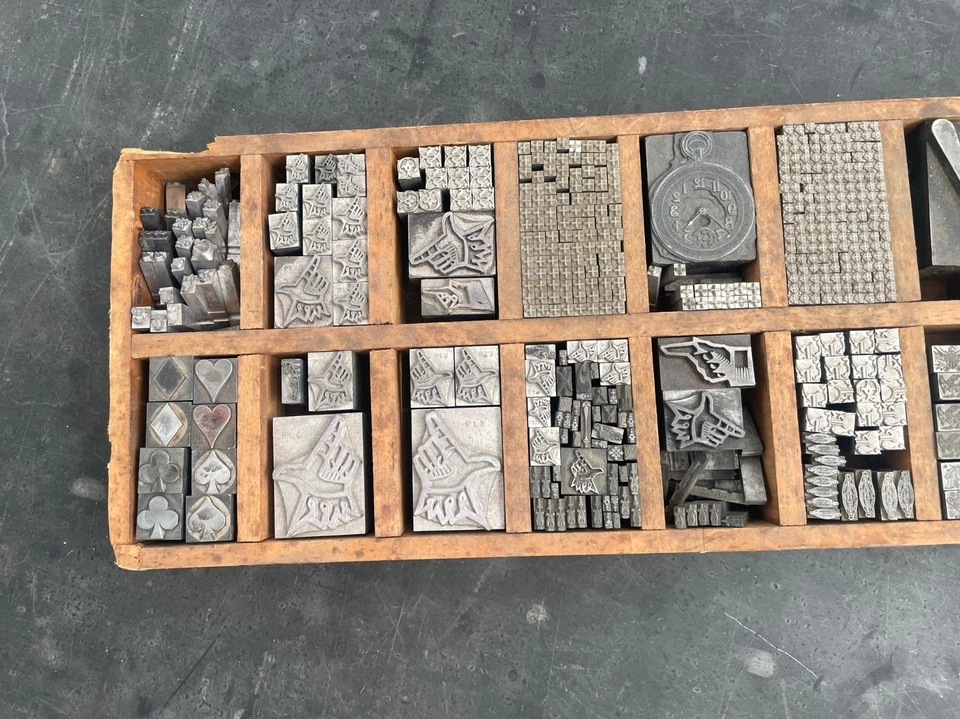 Letterpress Metal Type - 14 7/8 in. x 4 7/8 in. Quarter Case with Ornaments #2 - Image 2 of 4