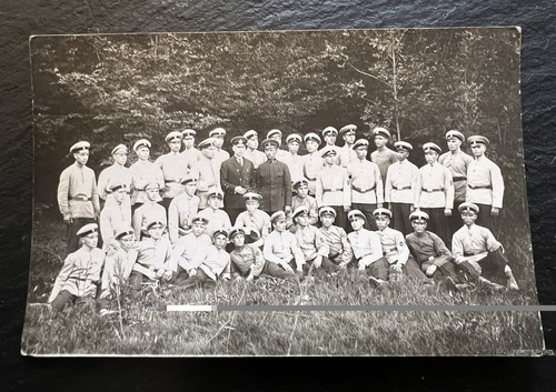 1926 Military Group Photo Soldiers Uniform Pre WW2 Era Original Photograph