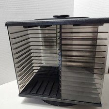 Vintage Space Age Rotating CD Storage Rack Carousel Spinning Tower Holder 56 CDs