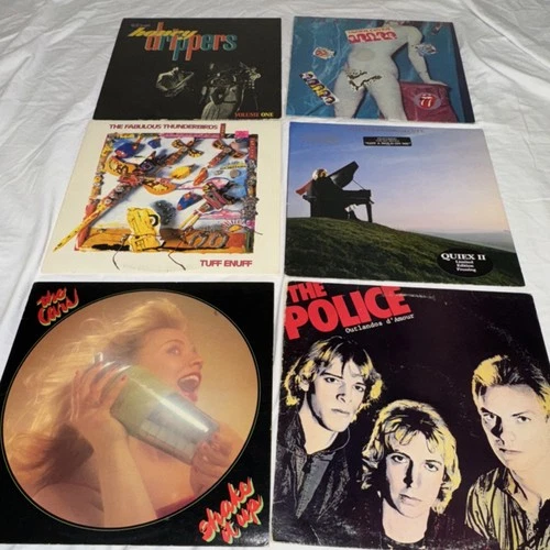 The Police Rolling Stones Cars McVie Honey Drippers Thunderbirds Rock  LP Lot