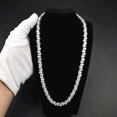 #ad #ad Certified Treated Gorgeous White Diamond Tennis Necklace925 Silver Great Shine $789.30
