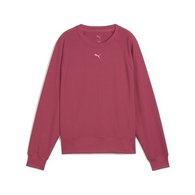 PUMA Cloudspun Fashion Midlayer Crew Neck Sweatshirt Womens Red  52668817