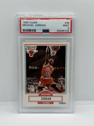 Fleer 1990 Fleer Michael Jordan #26 PSA 9 Chicago Bulls Basketball Card