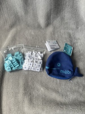 Komplettes Möbi Mobi Zahlenplättchen Mathe Spiel im Blauwal Beutel Zahlen