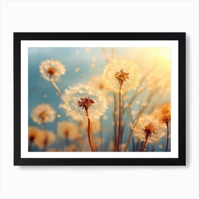 Pusteblume 25 Kunstdruck gerahmt Wandbild Poster Leinwanddruck Bild