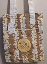 Whole Foods Yellow Plumeria Lei Hawaii Large Hydro Tote Bag 
