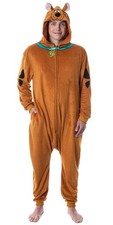INTIMO Scooby-Doo Mens Hooded Costume Sleep Pajama Union Suit Outfit Large/X-...