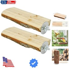 Parrot Cage Perch, Wooden Platform for Birds 2 Packs