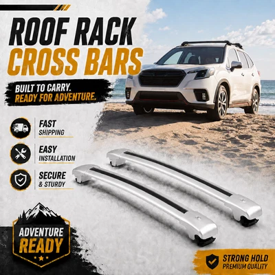 2PCS Roof Rack Cross Bars Cargo Carrier Fits For Subaru Forester 2019-2024 ALU - Image 1 of 4