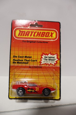 #ad #ad Matchbox Superfast No. 8 De Tomaso Pantera Greased Lightning 31 Red Damaged card $8.99