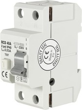 REV FI, Schutzschalter (RCCB) 2-polig, H&ouml;he 68mm, 40A, 30mA, 2TE, 240VAC, weiss