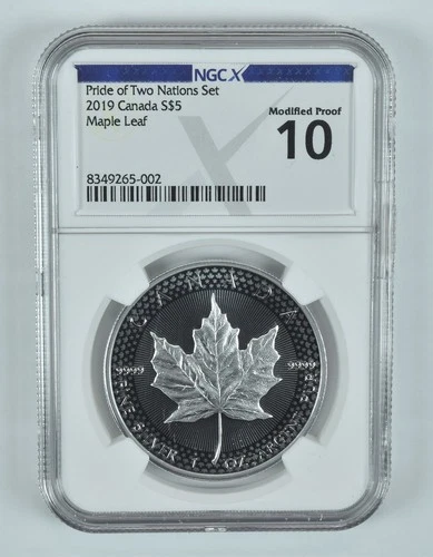 2019 Canada $5 Silver Maple Leaf Pride Of Two Nations Modified PF10 NGC X *0868