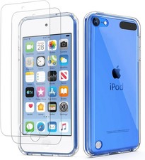 ULAK Compatible with iPod Touch 7/6/5 Case Clear with 2 Screen Protectors, Anti