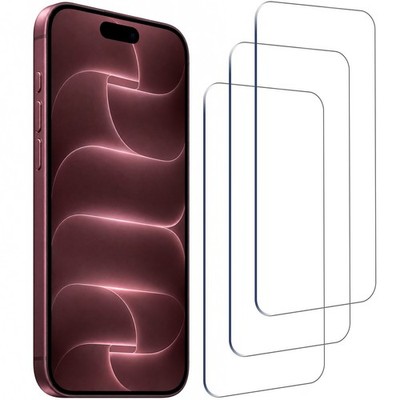 3 PACK iPhone 18 17 16 15 14 13 12 11 XR Pro Max Tempered Glass Screen Protector