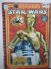 Star Wars  Collectors Edition  Droids : Book to Color with STICKERS 2005 VTG