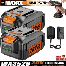 20V For WORX 8.0Ah Extend Lithium-Ion Battery with LED /Charger WA3575 WA3520 US