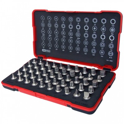 KS Tools 1/4'' Bit-Stecknuss-Satz, extra kurz, 50-tlg - Werkzeug - Schwarz
