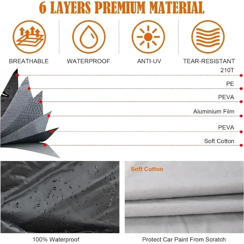 Outdoor Protection Car Cover For 2013-2022 LEXUS IS210T IS250 IS300 IS350 IS-F - Image 4 of 4