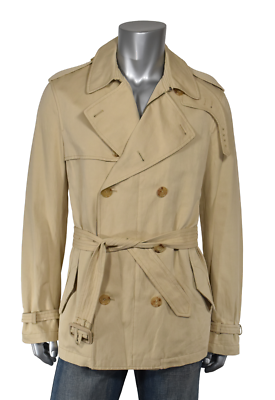Ralph Lauren Purple Label Cotton Linen Safari Trench Coat Jacket