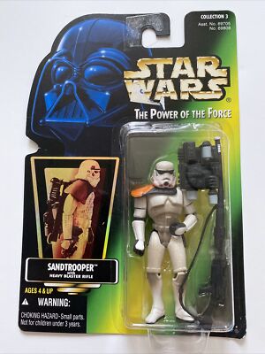 Sandtrooper Rifle VTG STAR WARS Power of The Force SandTrooper W/ Blaster Rifle ACTION ...