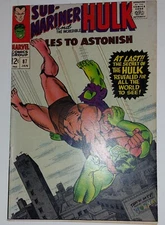 TALES TO ASTONISH #87 SUB-MARINER & HULK GIL KANE cvr art 1966 FN+
