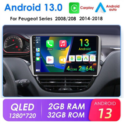 Für Peugeot 208/2008 2012-2018 10.1'' Android 15 Autoradio GPS Navi 64GB CarPlay