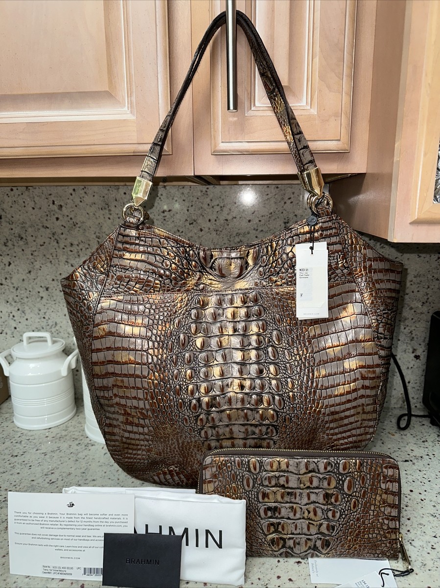 BRAHMIN 2pc THELMA/SKYLER FALL TORTOISE MELBOURNE BEAUTIFUL NWT | eBay