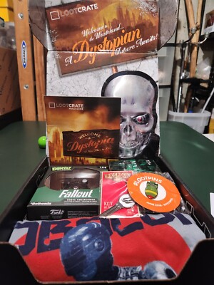 Complete 2016 Dystopia Lootcrate Fallout Pin Dorbz Robocop T2 Bioshock Matrix