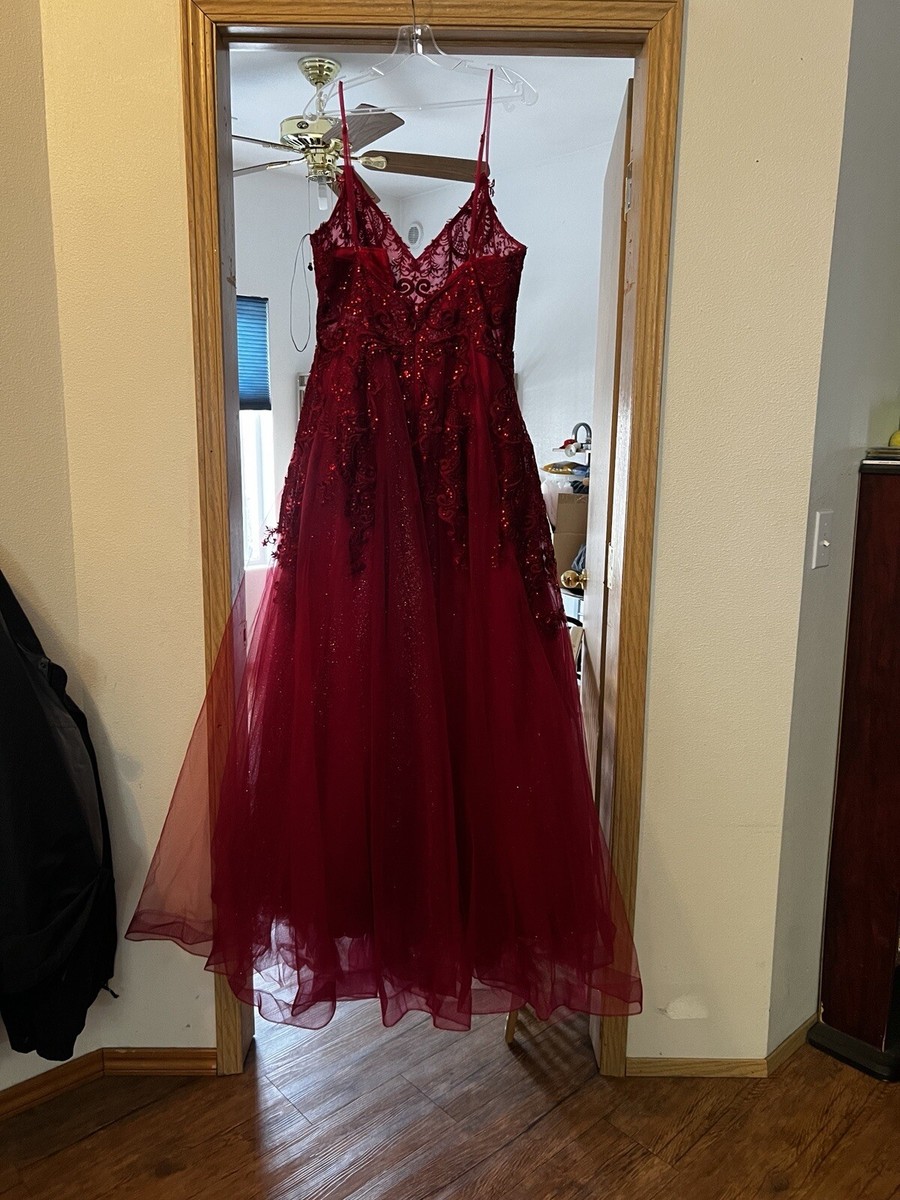ebay prom dresses size 16 Long Teal Blue Ball Gown V Neck Prom Dress Size 16 Beaded Formal Dress  Event