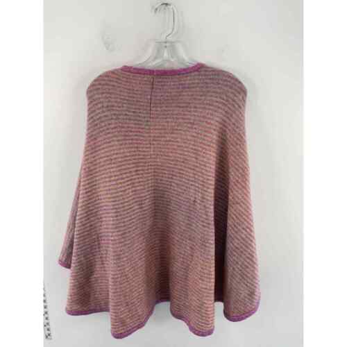 CAbi Pink Beige Striped Women's Poncho Sweater Si… - image 1