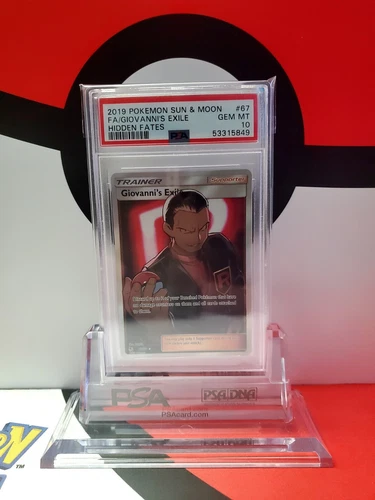 2019 Pokemon Hidden Fates Giovanni's Exile #67 PSA 10