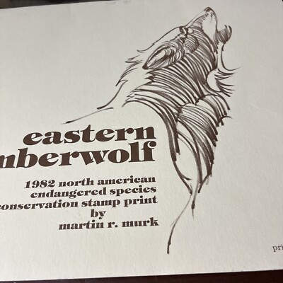 Martin R Murk, Eastern Timber wolf, AP 74/100, Mint stamp 1982.