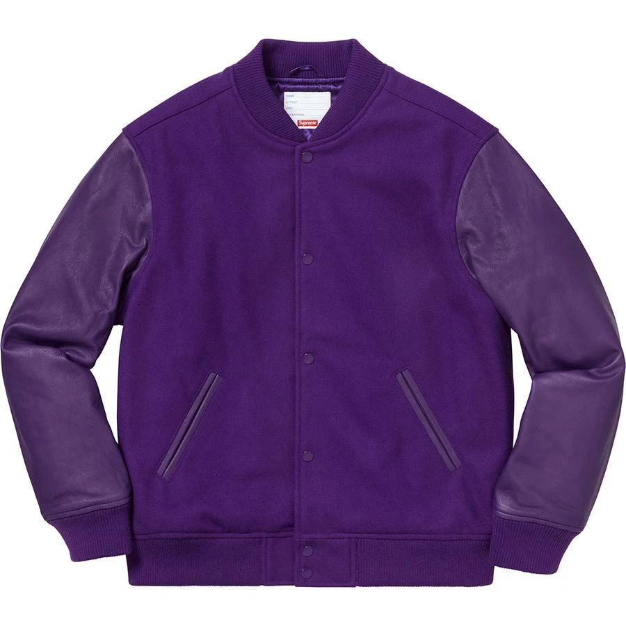 Veste universitaire logo Supreme Motion violet moyen F/W 18