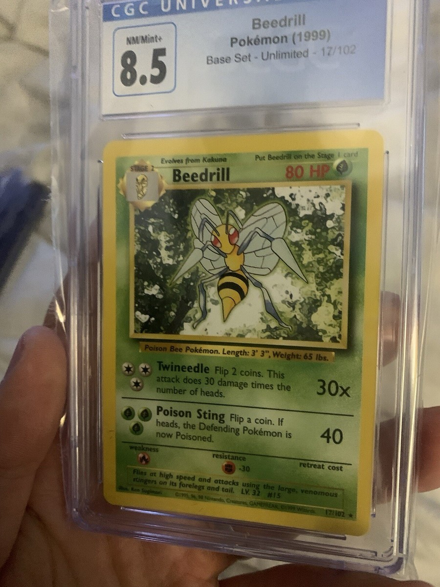 1999 beedrill pokemon card value RARE Beedrill 17/102 Original Base Set Vintage Pokemon Card 1999 Wizards of the Coast Pokmon TCG
