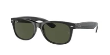 Ray-Ban New Wayfarer Polished Black/G15 Green 58 mm Sunglasses RB2132 901 58-18