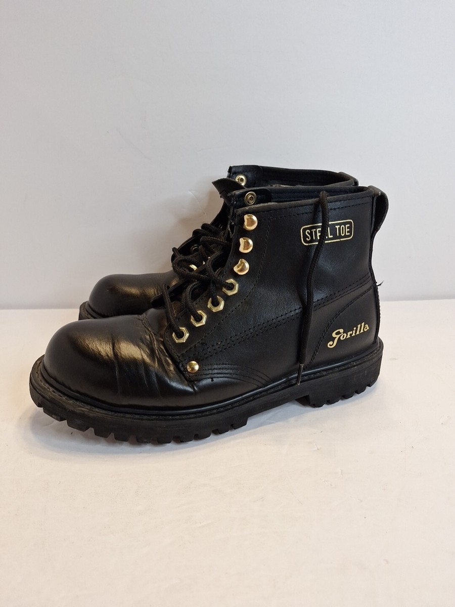 Vintage Gorilla Shoes Mens US Size EE Black Leather Classic