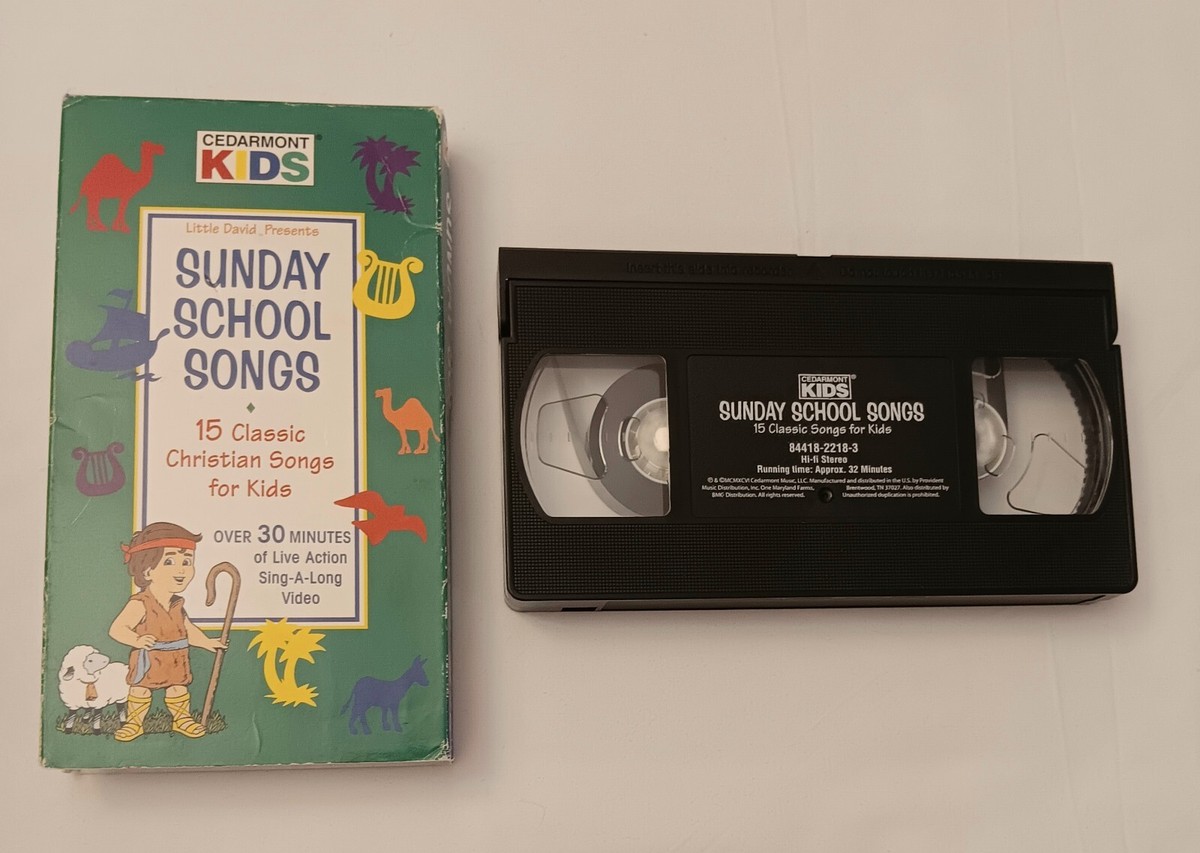 SUNDAY SCHOOL SONGS (VHS) CEDARMONT KIDS SING-ALONG CHRISTIAN