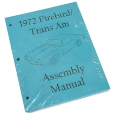 1972 Pontiac Firebird Trans Am High Quality Factory Assembly Manual