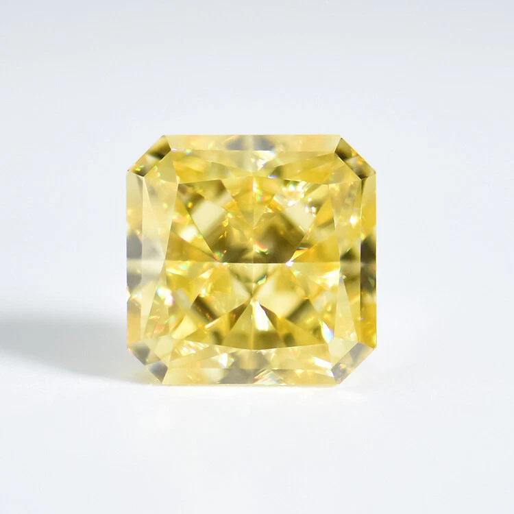 Yellow High Quality Carbon Gem Loose Square Cut Loose Gemstone VVS AAAAA