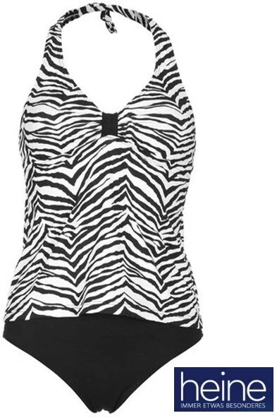 NEU: KLASSIKER FIGURSCHMEICHLER NECKHOLDER TANKINI ZEBRA 34 C HEINE 70€ *086380 - Bild 2 von 3