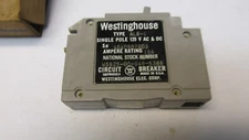 NEW(OLD STOCK) ,WESTINGHOUSE ALB-1 SINGLE POLE, 15A BREAKER,..LL-41