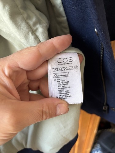 Boys Blue Wool Cos Coat Age 6 - Picture 2 of 5