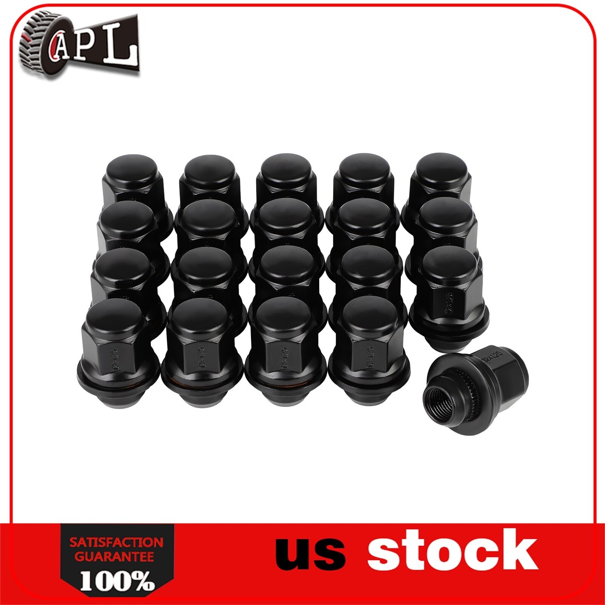 字20 20X Wheel Lug Nuts 12x1.25 Mag Seat 21mm Hex 38mm Height For