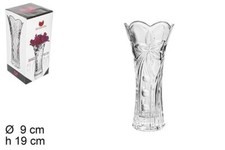 x Vaso 19cm In Vetro Trasparente Elegante Per Fiori Piante 105390 val