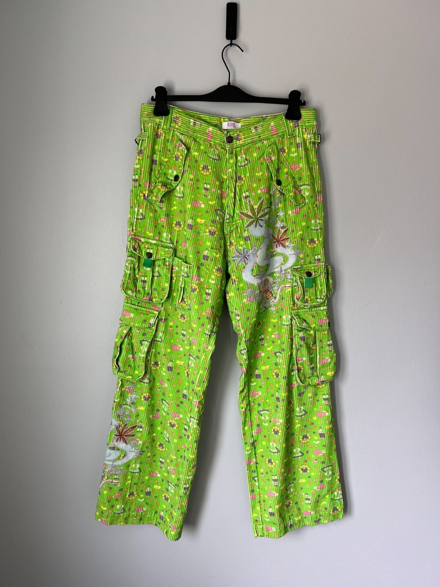 パンツ ERL corduroy printed cargo pants woven ERL Unisex Corduroy Printed Cargo Pants Woven in GREEN | FWRD