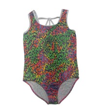 Danskin Now Girls Gymnastics Dance Leotard Size XLarge XL 14/16 Multicolor Stars