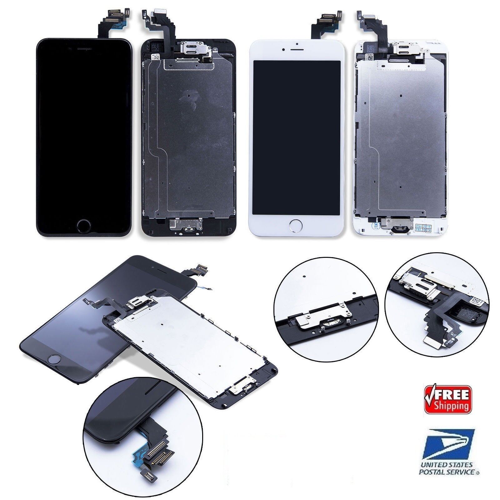 Lcd Accembly Digitizer Complete Screen Replacement For iPhone 6 6S 7 8 PLUS LOT - Picture 2 of 12