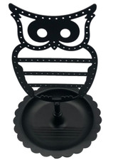 Earring Jewelry Holder Owl Design Metal Decorative Display Stand for Storage