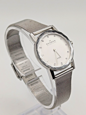 Skagen Denmark Mesh Watch 139SSS Stainless Steel Faceted  display picture 3