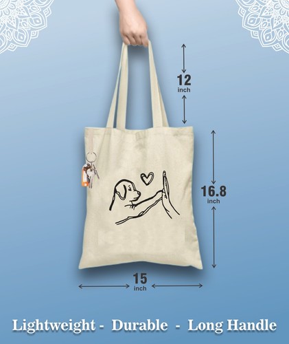 100% Premium Cotton Canvas Shopping Bag Shoulder Tote Shopper Bags Reusable - Picture 2 of 6